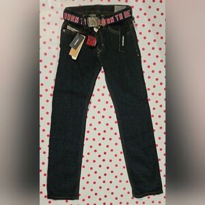 SUPER SLIM_SKINNY BOYS JEANS WITH Diesel Buckle BELT